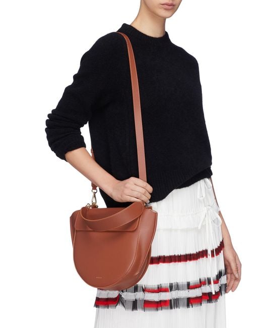 Wandler Brown Medium Hortensia Handbag
