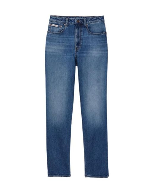 Calvin Klein Blue Button-Fastening Five-Pockets Jeans