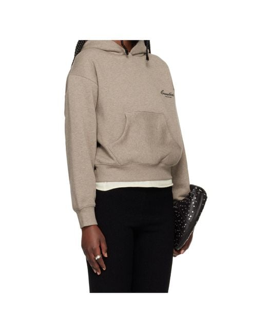 Fear Of God Gray Logo-Print Hoodie