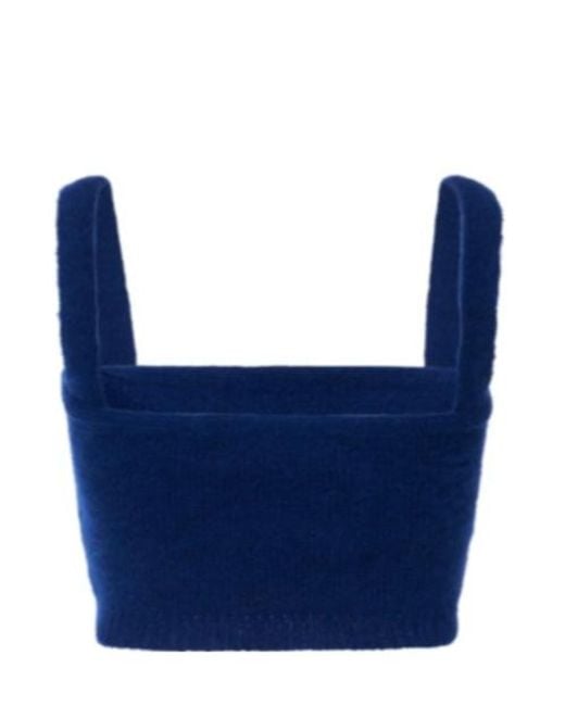 Alessandra Rich Blue Short Knitted Sling