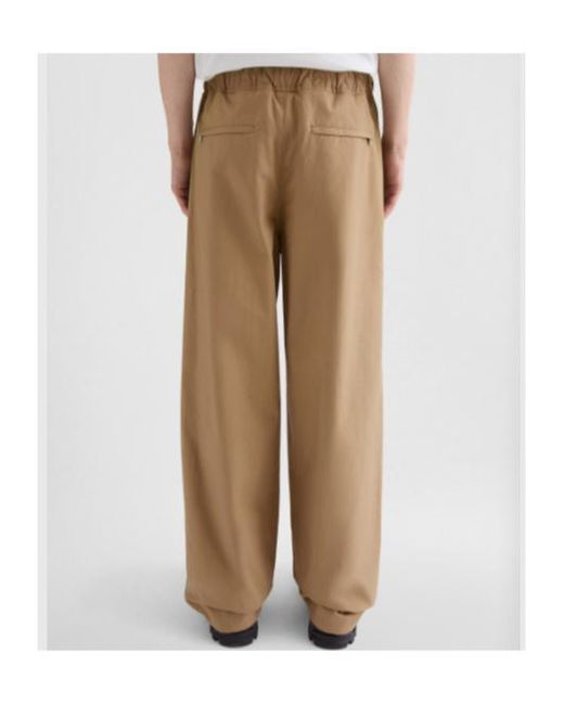 Jil Sander Cotton Trousers in Natural for Men | Lyst