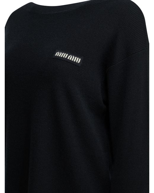 Miu Miu Black Wool Sweater