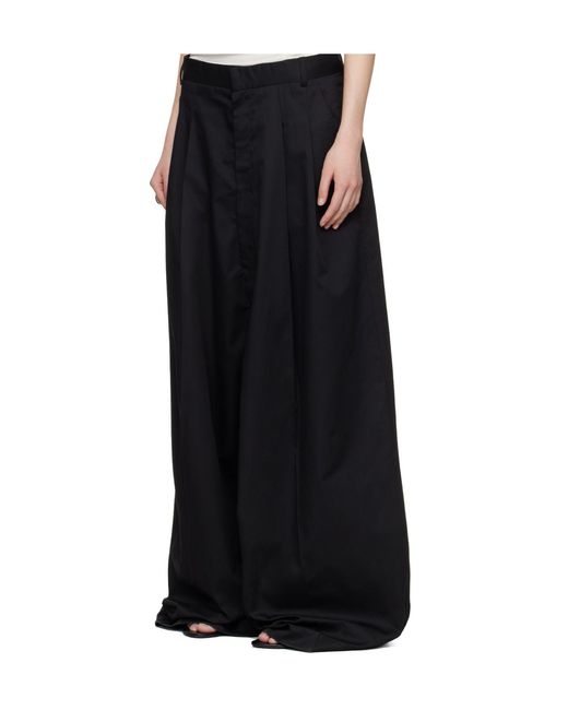 Lu'u Dan Black Lowline Belt Loop Casual Pants for men