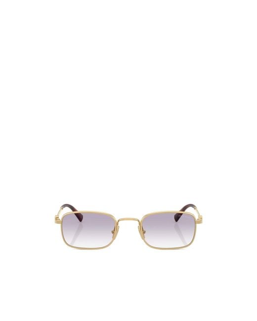 Miu Miu White Eyewear Rectangle-Frame Sunglasses
