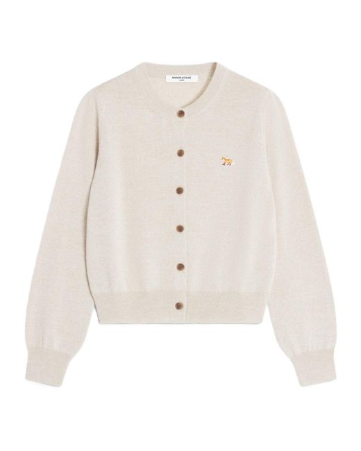 Maison Kitsuné Natural Maison Kitsuné Baby Fox Regular Cardigan