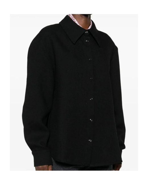 Séfr Black Collared Long-Sleeved Shirt