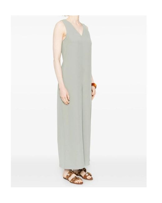 Calvin Klein Gray V-Neck Jumpsuit