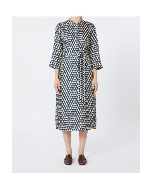 Max Mara Blue 'S Pattern-Printed Dress