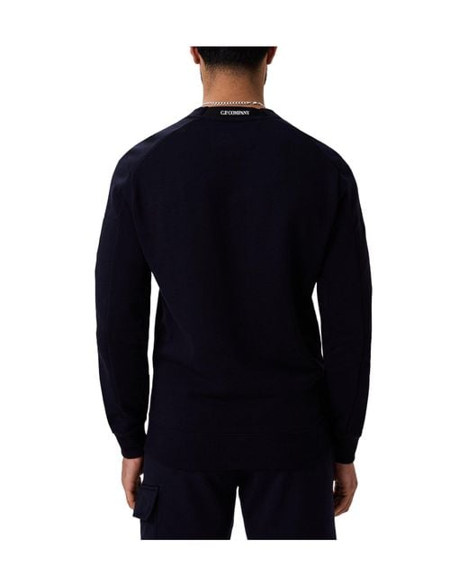 C P Company Blue Lens Crew-Neck Sweatshirt for men