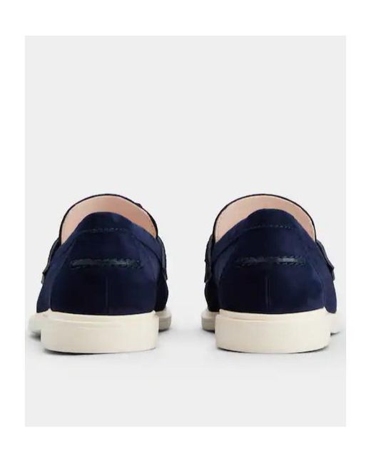 Roger Vivier Blue Buckle Detailed Round Toe Loafers