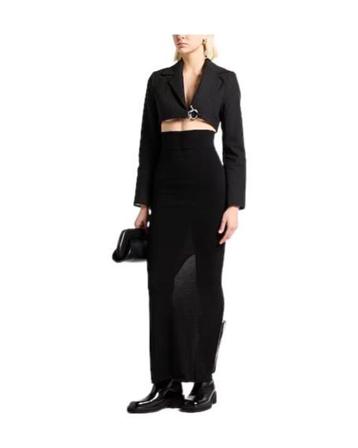 Ganni Black Solid Color Blazer