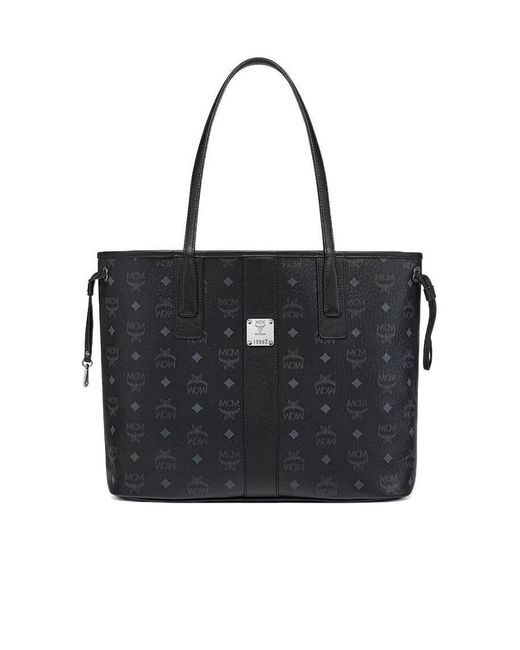 MCM Black Liz Reversible Top Handle Medium Tote Bag