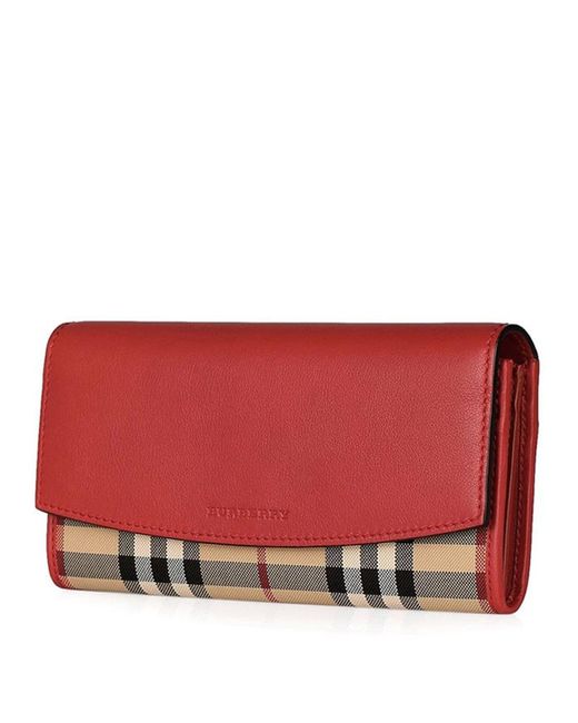 Burberry Red Flip Wallet