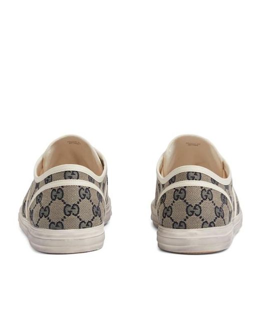 Gucci White Gg-Print Low-Top Sneakers for men