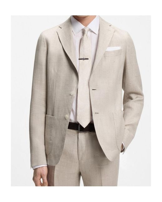 Boss Natural Hanry Two-Button Blazer for men