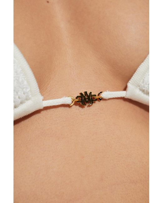 Amiri White Crochet Halterneck Two-Piece Swimsuit