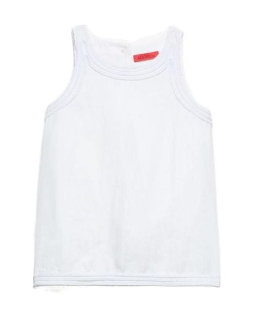 MAX&Co. White Passementerie Linen Top