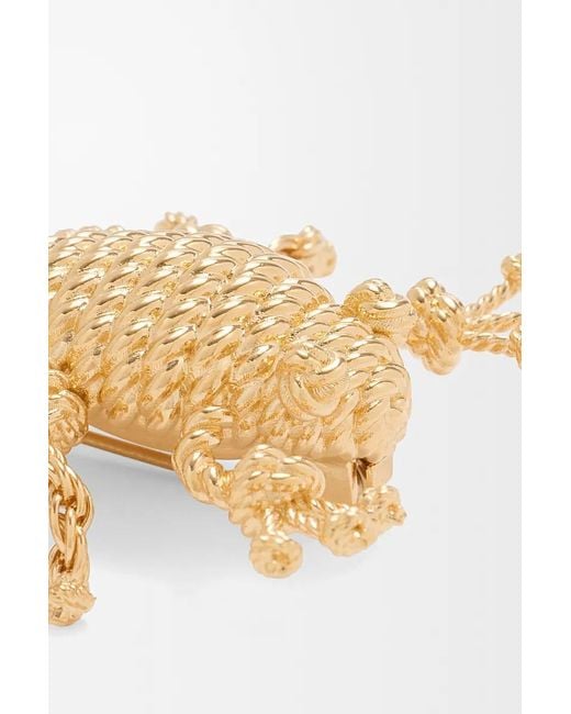 Loewe Metallic Frog Brooch
