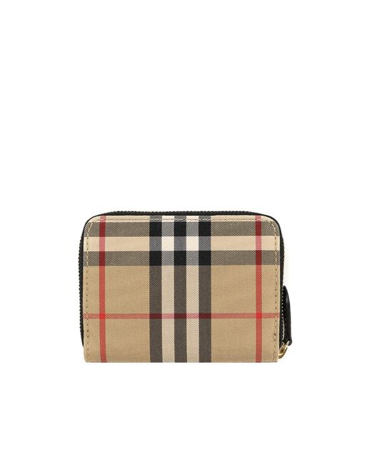 Burberry Multicolor Checkered Zipper Wallet