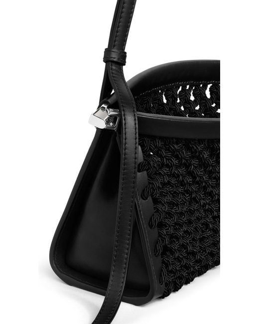 Alaïa Black Small Le Click Macramé East-West Bag