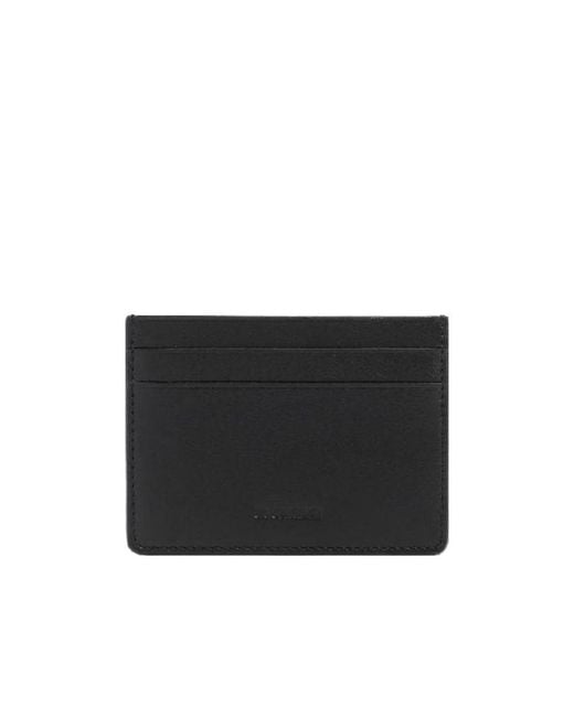 Jil Sander Black Logo Embossed Cardholder for men