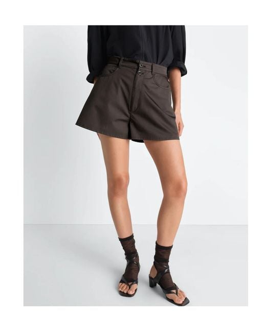 Lemaire Gray Button Shorts