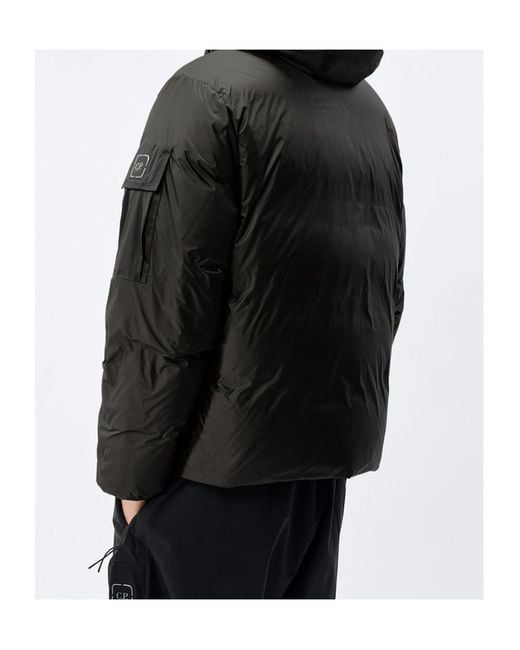 C P Company Black Metropolis Series Metroshield Hooded Down Jacket for men