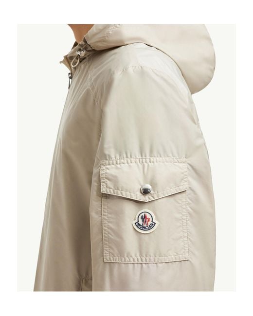 Moncler White Logo Hooded Jacket for men