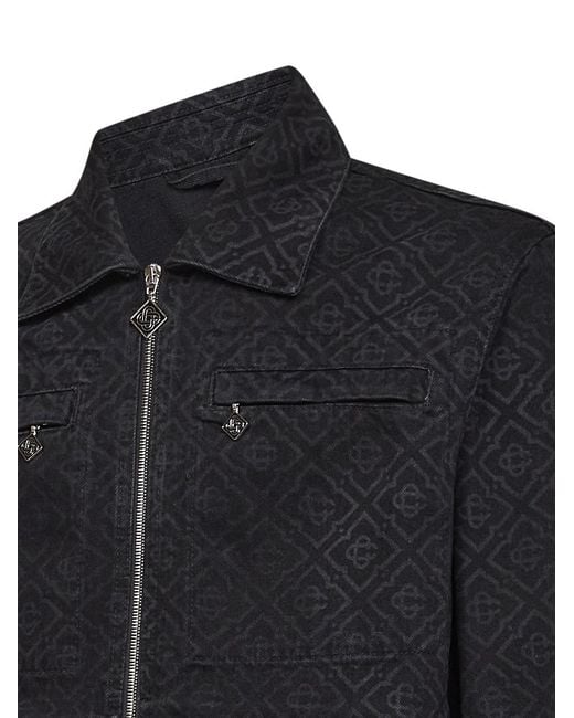 Casablanca Black Monogram Zip Jacket for men
