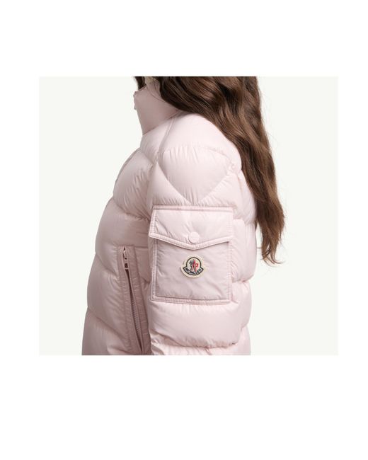Moncler Pink Petra Short Down Jacket