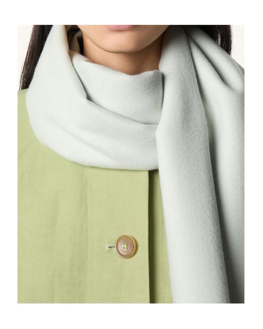 Loro Piana White Two Tone Scarf