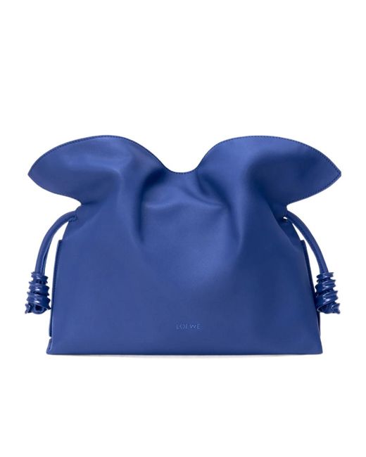 Loewe Blue Medium Leather Flamenco Purse