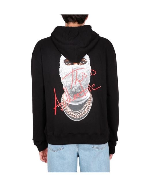 Ih Nom Uh Nit Black Mask Authentic Drawstring Hoodie for men