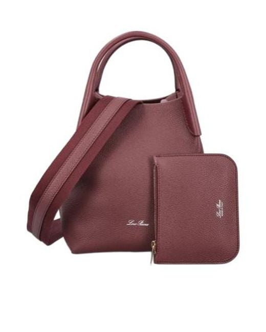 Loro Piana Purple Bale Small Tote Bag