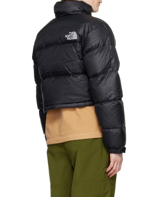The North Face Blue Nuptse Cropped Padded Jacket