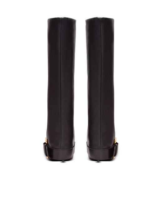 Balmain Black Anthem Calfskin Leather Boots
