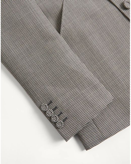 Valentino Gray Houndstooth Patterned Single-Breasted Jacket for men