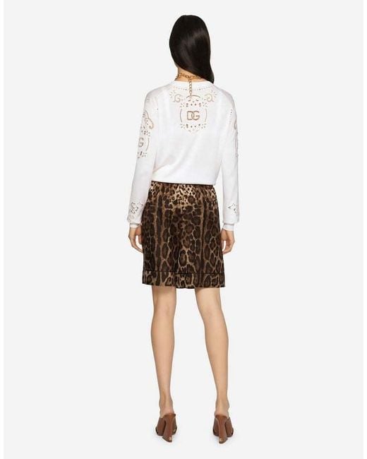 Dolce & Gabbana Black Leopard Print Shorts