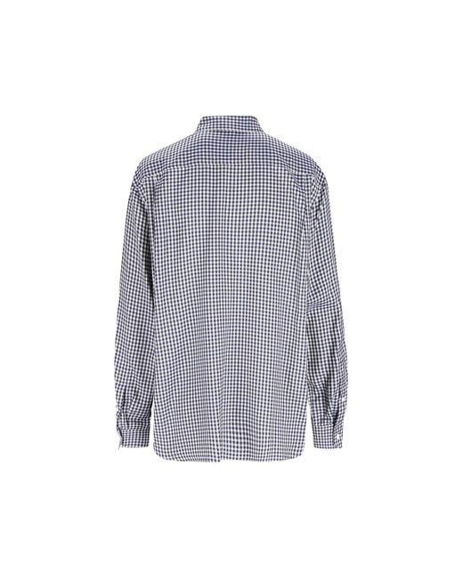 Loewe Blue Long Sleeve Checked Shirt