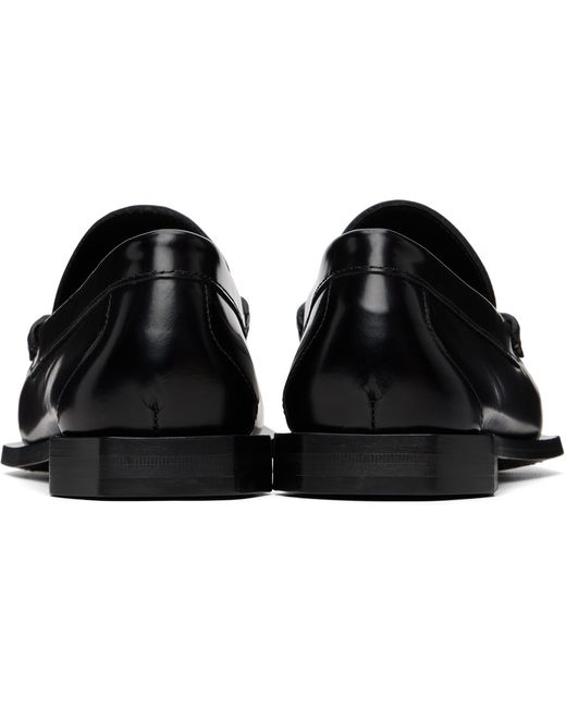 Casablanca Black Leather Loafers for men
