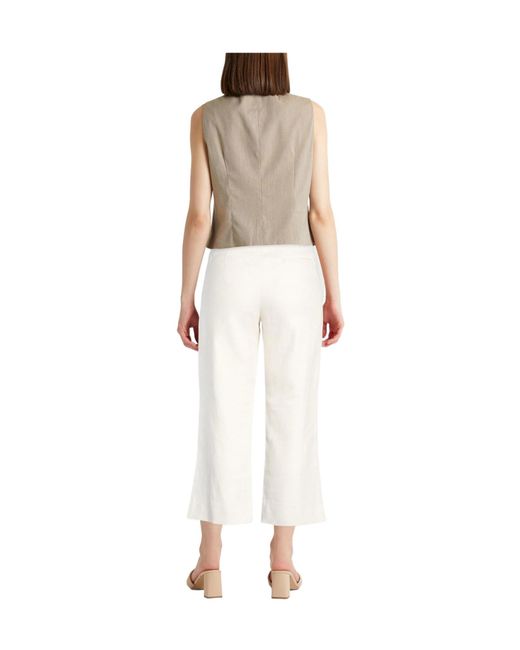 Max Mara White Simple Straight-Leg Pants