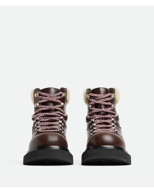 Bottega Veneta Brown Lug Hiking Ankle Boots