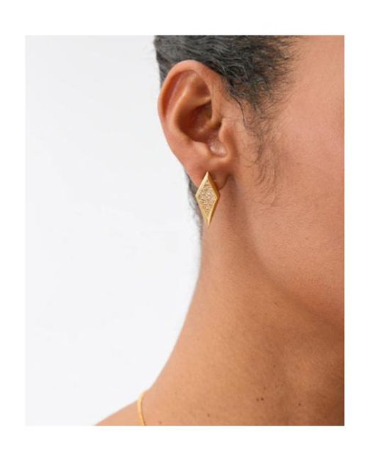 Versace Metallic Blade Crystal Earrings