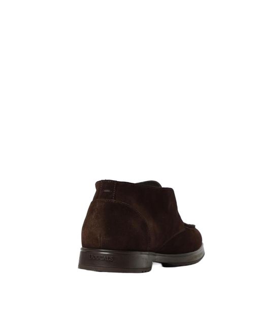 Doucal's Brown Round-Toe Ankle Boots for men
