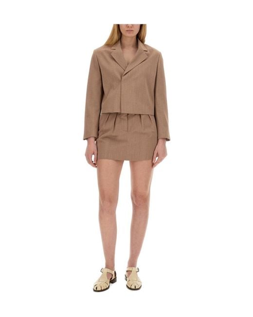 Alysi Multicolor Pleated Mini Skirt