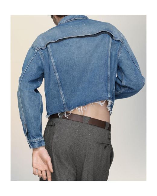 Maison Margiela Blue Vintage Effect Denim Jacket for men