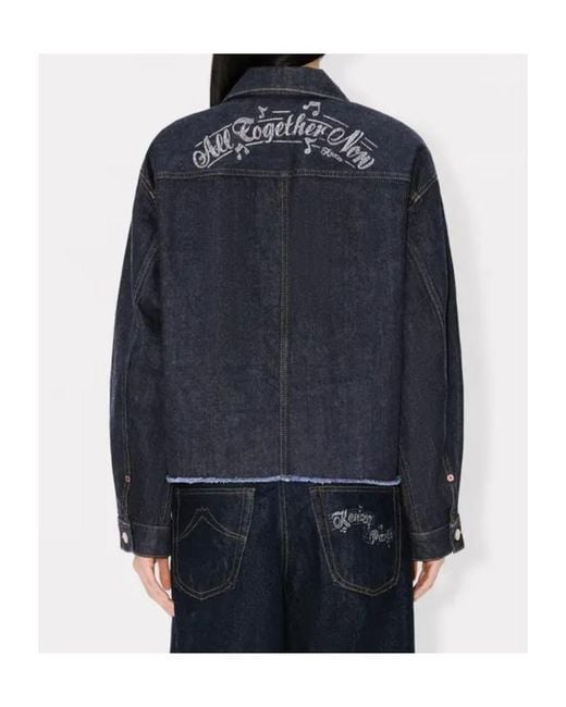 KENZO Blue Winter Holidays Trucker Jacket