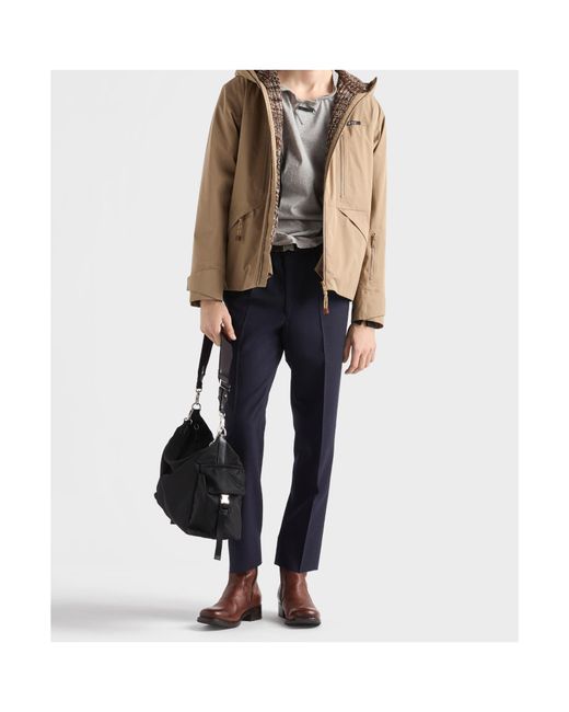 Prada Blue Pleated Tailored Trousers for men