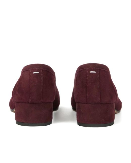 Maison Margiela Purple Tabi Block-Heel Suede Pumps