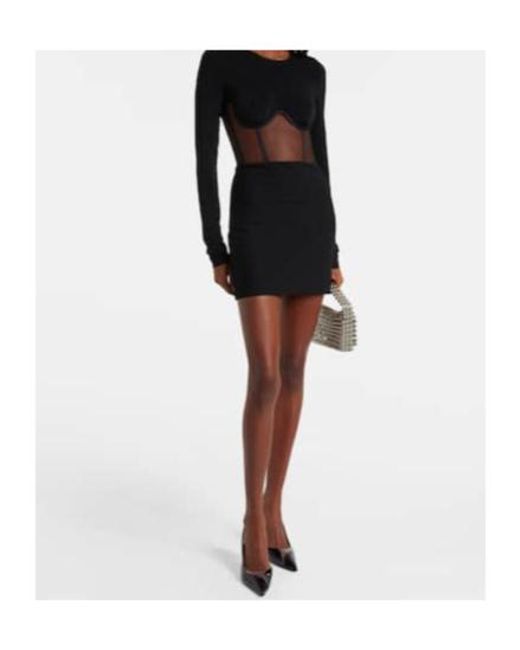 Nensi Dojaka Black Paneled Corset Dress
